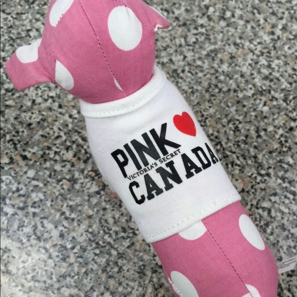 Victoria’s Secret PINK RARE CANADA POLKA DOT DOG HTF - Picture 1 of 10